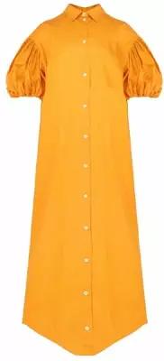 Платье Ter et Bantine, хлопок, повседневное, размер 42, оранжевый