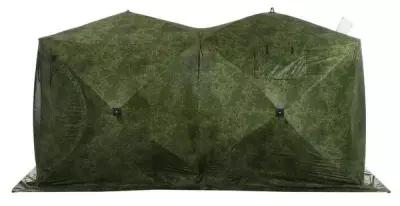 Палатка зимняя «стэк» КУБ Дубль Т, трёхслойная, цвет камуфляж