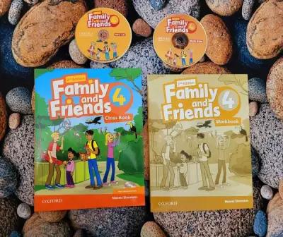 Family and Friends 4, Class Book - Учебник, Work Book - Рабочая тетрадь и диски MP3 и Multi Rom