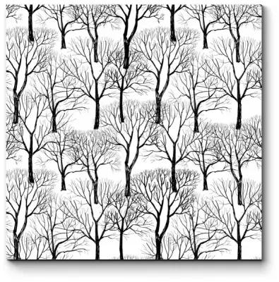 Модульная картина Графичный лес 50x50