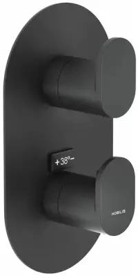 Термостатический Смеситель для ванны (внешняя часть), матовый черный Nobili UP UP94102BM