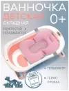 Ванночка для купания новорожденных RIKI TIKI Adeline с термометром и гамачком, розовый