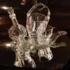 Подарочный набор - Два бокала для виски (гр.), блюдо (менажница) из прозрачной винной бутылки, круглый графин, ведерко для льда серии Хмельное стекло