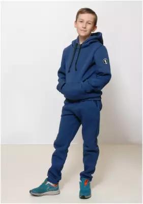 Школьная форма, худи и брюки, размер 134, синий