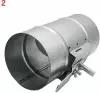 Дроссель-клапан для круглых воздуховодов d200 мм оцинкованный (2 шт.)