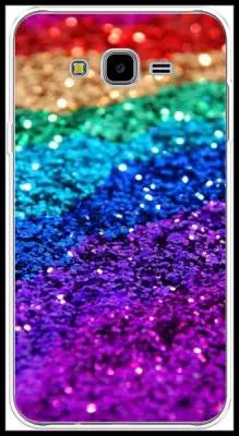 Силиконовый чехол на Samsung Galaxy J7 Neo / Самсунг Галакси Джей 7 Нео Блестящая радуга рисунок