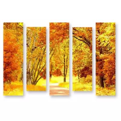 Модульная картина на холсте "Осень" 90x66 см
