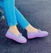 Туфли мокасины, 41 размер, 25,5 см, розовые, кожзам, женские