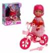 Кукла малышка Lyna на велопрогулке с велосипедом и аксессуарами, в ассортименте, 1 шт