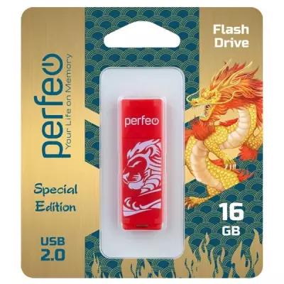 Флеш Perfeo USB 16GB C04 Red Lion