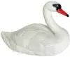 Фигура садовая пластиковая Лебедь белый 38*17*28 см / декоративная фигурка для пруда и сада / водоплавающая
