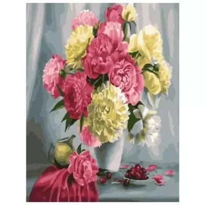 Картина по номерам Paintboy "Пионы в вазе", 40x50 см