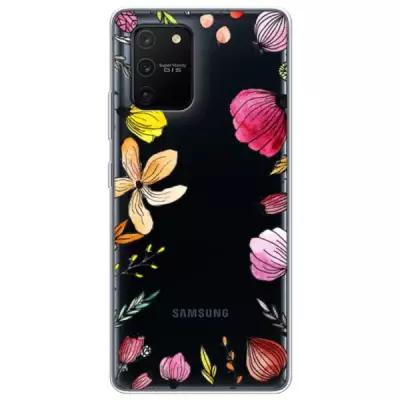 Силиконовый чехол Цветочная рамка на Samsung Galaxy S10 Lite