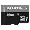 Карта памяти ADATA Premier microSDHC Class 10 UHS-I U1 + SD adapter 16 GB, адаптер на SD