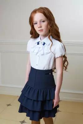 Школьная блуза Гермиона модница, размер 128, белый