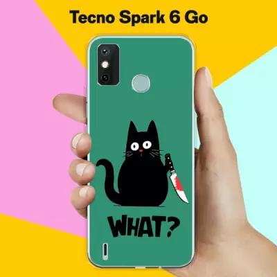 Силиконовый чехол на Tecno Spark 6 Go What? / для Техно Спарк 6 Го
