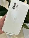 (AG) Чехол матовый IPhone 11 белый с защитным стеклом на линзах