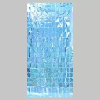 Страна Карнавалия Праздничный занавес голография 100*200 см, цвет голубой