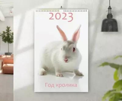 Календарь перекидной год Кролика №25, А3