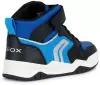 Кроссовки для мальчика, GEOX, J367RG0BC11C9221, чёрный/голубой, размер - 39