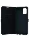 Чехол книжка на Samsung Galaxy A02s (Галакси А02с) эко-кожа черный с функцией подставки отделением для пластиковых карт Book case Miuko
