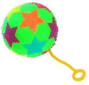 Мяч «Звёздочки», световой, с пищалкой, цвета микс (комплект из 12 шт)