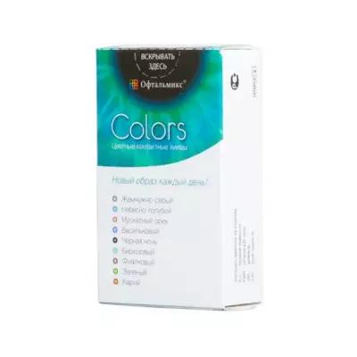 Цветные контактные линзы Офтальмикс Colors New (2 линзы)-3.50 R.8.6 Aqua(Васильковый)