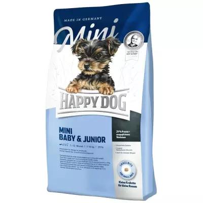 Корм сухой Happy Dog Mini Baby&Junior для щенков малых пород 1 кг