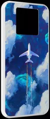 Чехол MyPads самолет-в-небе-рисунок для Black Shark 3 5G / Black Shark 3S задняя-панель-накладка-бампер