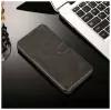 Чехол книжка для Realme C31 кожаный черный с магнитной застежкой