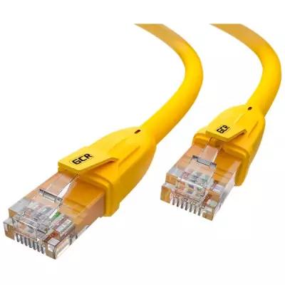 Патч-корд UTP cat.6 10 Гбит/с RJ45 LAN компьютерный кабель для интернета (GCR-LNC610) желтый 30.0м