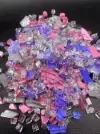 стеклянная крошка для декора 3 цвета (фиолетовый,розовый,металлик). Для мозаики 300гр