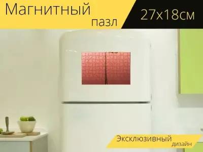 Магнитный пазл "Уронить, всплеск, влияние" на холодильник 27 x 18 см