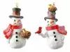 Ёлочная игрушка снеговичок гнездовичок, полистоун, 9 см, разные модели, Kaemingk