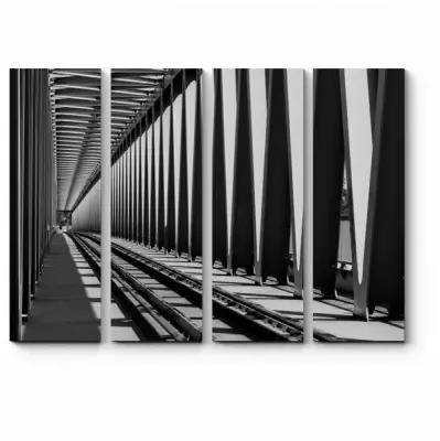 Модульная картина Железный мост 90x68