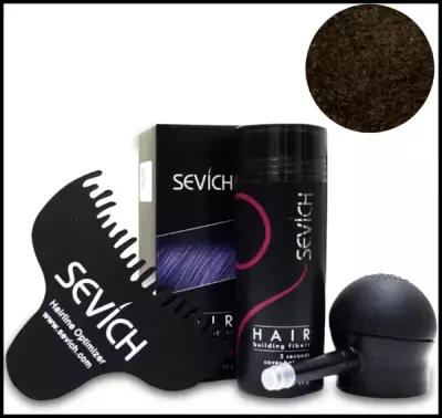 Набор: загуститель для волос Sevich 25 гр в комплекте с насадкой и расческой, medium brown (каштановый)