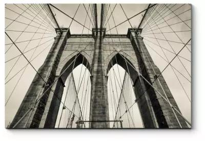 Модульная картина Бруклинский мост, винтаж 140x93