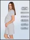Комплект для беременных и кормящих Ангелочек / халат и сорочка в роддом / Одежда для беременных / Пижама в роддом / костюм для беременных