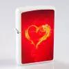 Зажигалка «Огненное сердце» в металлической коробке, кремний, бензин, 6x8 см