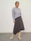 Ассиметричная женская юбка, Модный дом Виктории Тишиной, Джус серая, размер 44