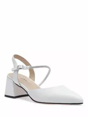 Туфли на каблуке кожаные вечерние женские El Tempo CDZ28_A1171-62K-1_WHITE белый 39