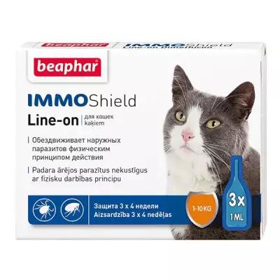 Beaphar раствор от блох и клещей IMMO Shield Line-on для котят и кошек