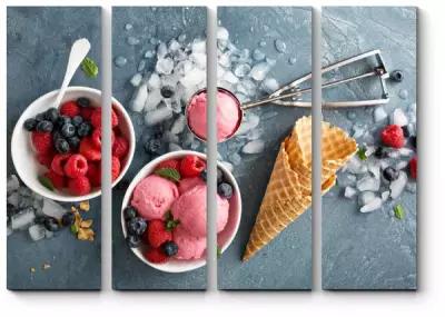 Модульная картина Домашнее мороженое 160x120