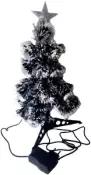 Елка искусственная новогодняя декоративная имитация снега звезда с подсветкой 90 см, ПВХ, режим мигания