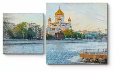 Модульная картина Москва глазами влюбленного художника50x30