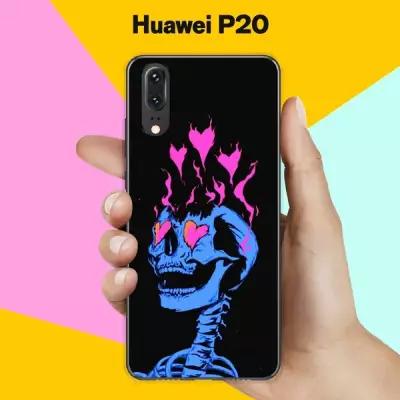 Силиконовый чехол на Huawei P20 Череп 20 / для Хуавей П20