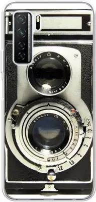 Силиконовый чехол на Honor 30S (Global) / Хонор 30S (Глобал) Старинный фотоаппарат