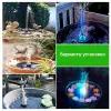 Плавающий Мини-фонтан с LED подсветкой на солнечной батарее / Фонтан садовый / Уличный фонтан
