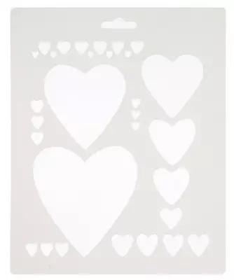 Трафарет для рисования "Сердца" 25,5 х 20,5 см