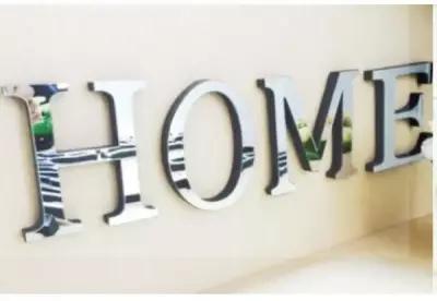Декор настенный "HOME", зеркальный, буква 8 х 10 см